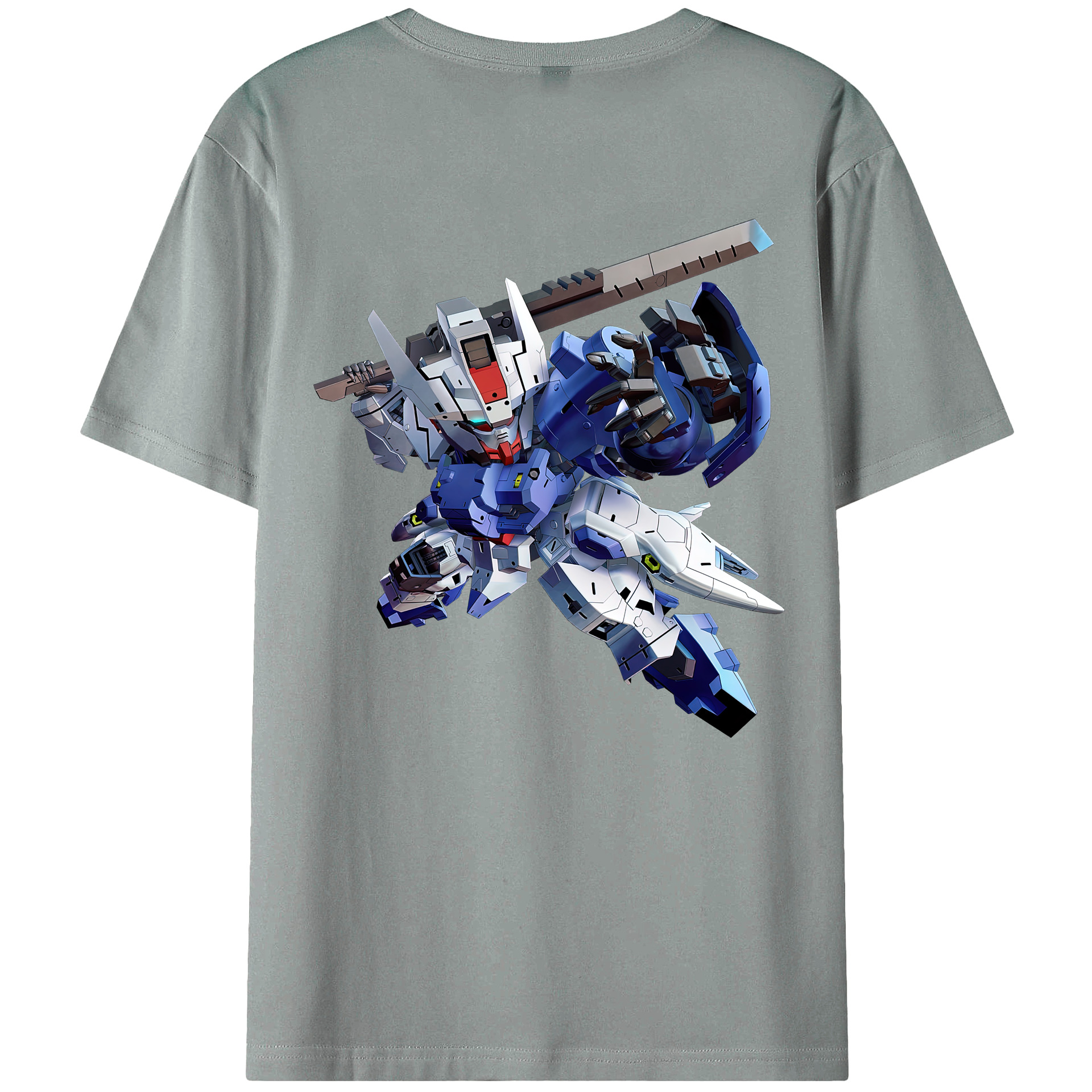 （画像用） 機動戦士ガンダム Mobile Suit Gundam 綿100％ メンズ半袖Tシャツ（バックプリント） 通気性